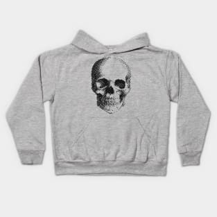 Halftone Skull Rock Kids Hoodie